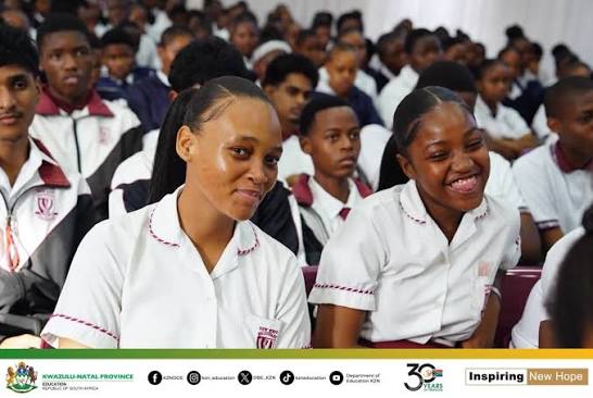 Learners attending a school event