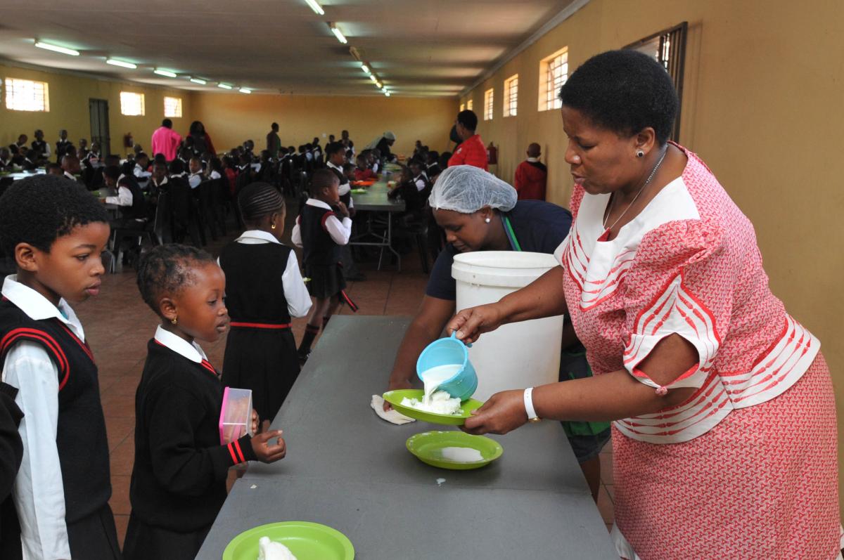 School meals being served to learners